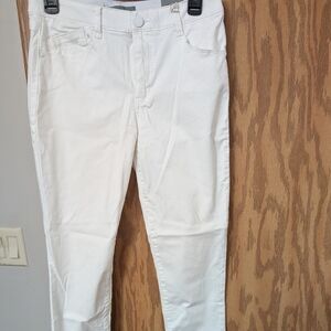 Wit & Wisdom Size 6 "AB" Solution White Jeans High Rise Ankle Skimmer